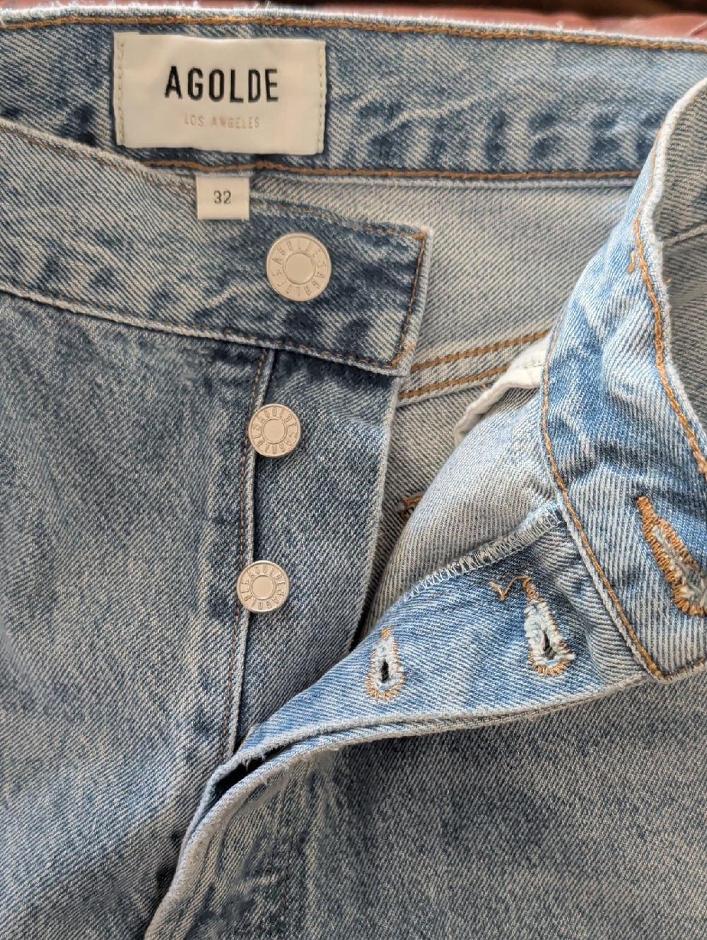 AGOLDE Dame High-Rise Wide-Leg Jeans in Light Blue - Picture 13 of 15